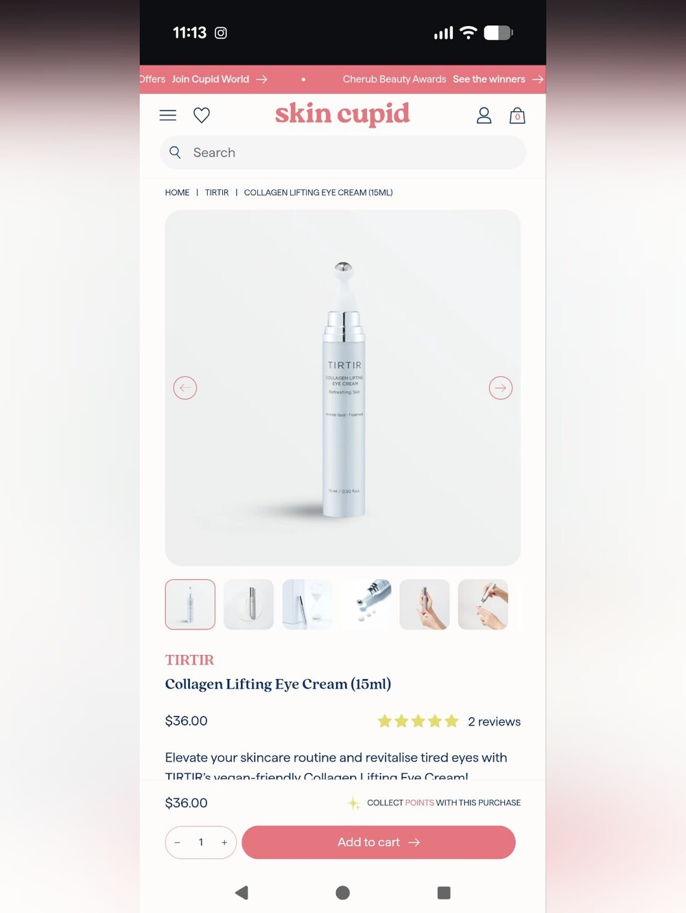 TIRTIR | NEW IN BOX | Collagen Lifting Eye Cream 15ML
